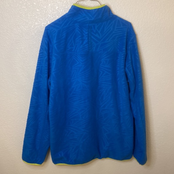 Large NEFF blue and neon green fuzzy jacket. - Picture 2 of 5